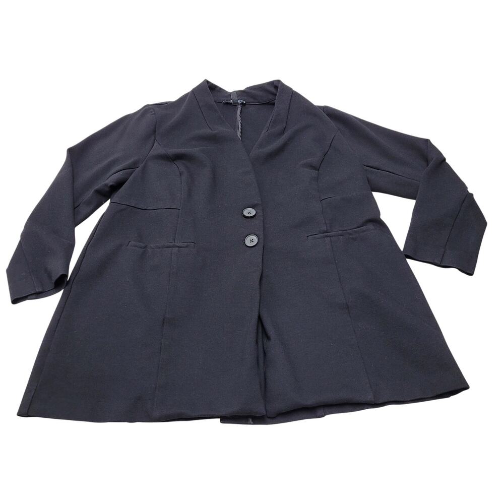 Torrid Studio Ponte black long line blazer stretch professional longline jacket